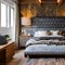 7 A bohemian-inspired bedroom with a mix of patterned and textured finishes, a low platform bed, and a mix of patterned and soli