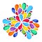 7 color of chakra mandala symbol concept, flower floral leaf