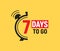 7 days to go last countdown icon. Seven day go sale price offer promo deal timer, 7 days only