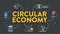 7 Pillar of Circular Economy infographic diagram presentation banner template have value, water, society, culture, material,