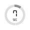 The 7 seconds icon, digital timer. clock and watch, timer, count