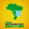 7 September Brazil Independence Day Banner Vector Illustration.corona virus, covid19 concept