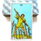 7 Seven of Wands Tarot Card Challenges Opposition Enemies Rivalry Competition Gritty Determination Tenacity Stamina