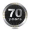 70 Anniversary badge - silver colour.