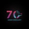 70 Anniversary Gradient Numbers Design For Best Moment
