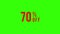 70 Percent Sale Off Motion Graphics on Green Screen