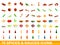 70 spices and sauces icons set, cartoon style