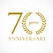 70 years old luxurious logo