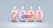 7000 followers of online users, congratulatory candles in the form of numbers. Vector