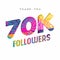 70k internet follower number thank you template