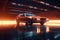 a 70s concept car running on a runway in space amazing beautiful lighting AI generated