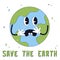 70s. Save the Earth.Retro.Earth Day.