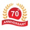 70th Anniversary logo illustration art