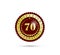 70th Years anniversary Golden badge logo.