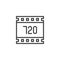 720 pixels resolution outline icon