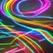 724 Neon Light Waves: A futuristic and dynamic background featuring neon light waves in electrifying and vibrant colors that cre