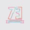 73th Years Anniversary Logo Birthday Celebration Abstract Design Vector