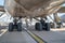 747 aircraft under carriage landing gear