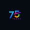 75 Anniversary Gradient Numbers Design For Celebrate