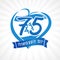 75 years Love Israel emblem