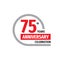 75th anniversary celebration badge logo design. Seventy five years banner poster.