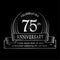 75th anniversary design template. 75 years logo. Seventy-five years vector and illustration.