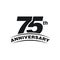 75th Years Anniversary Celebration Icon Vector Logo Design Template