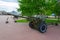 76-mm divisional gun of 1942 model ZIS-3 on Alley of military glory in park of Winners, Vitebsk, Belarus