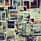 762 Vintage Polaroid Photos: A retro and nostalgic background featuring vintage polaroid photos in faded and retro colors that e