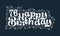 76th Happy Birthday lettering, 76 years Birthday beautiful typography design with dots, lines, and leaves