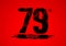 79 years anniversary celebration logotype on red background, 79th birthday logo, 79 number, anniversary year banner, anniversary