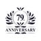 79th Anniversary celebration, luxurious 79 years Anniversary logo design.