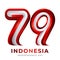 79th Indonesian Independence, 17 august 2024 concept logo