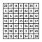 7x7 magic square with sum 175 of planet Venus