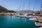 8.28.2014 - A lot of ships in Fiscardo village port. Kefalonia island, Greece
