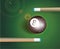 The 8 ball . Billiard Background
