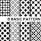 8 Basic black and white color geometric pattern