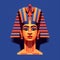 8-bit Luxor Pharaoh With A Female Twist - Cartoon Style Sculptural Architecture