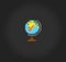 8-bit miniature earth pixel. globe in pixel art
