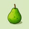8-bit Pear Pixel Art: Cartoon Fruit Game Item