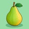 8-bit Pear Pixel Art: Retro Game Item Design