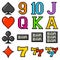 8-bit Pixel Art Slot Machine Symbols