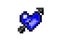 8 bit pixel blue heart icon on white background