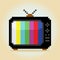 8 Bit Pixel Classic Television in Vector