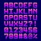 8-Bit Pixel Font - Letters and Numbers in a Pink Gradient