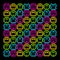 8-Bit Pixel Retro Rainbow Character Pattern. EPS8 Vector