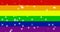 8 bit pixel transition in lgbt pride rainbow flag colors
