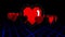 8 bits pixel bouncing hearts animation. Retro arcade video game ValentineÂ´s Day