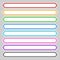 8 color octagonal button / banner shape. Colorful button, banne