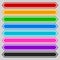 8 color octagonal button / banner shape. Colorful button, banne